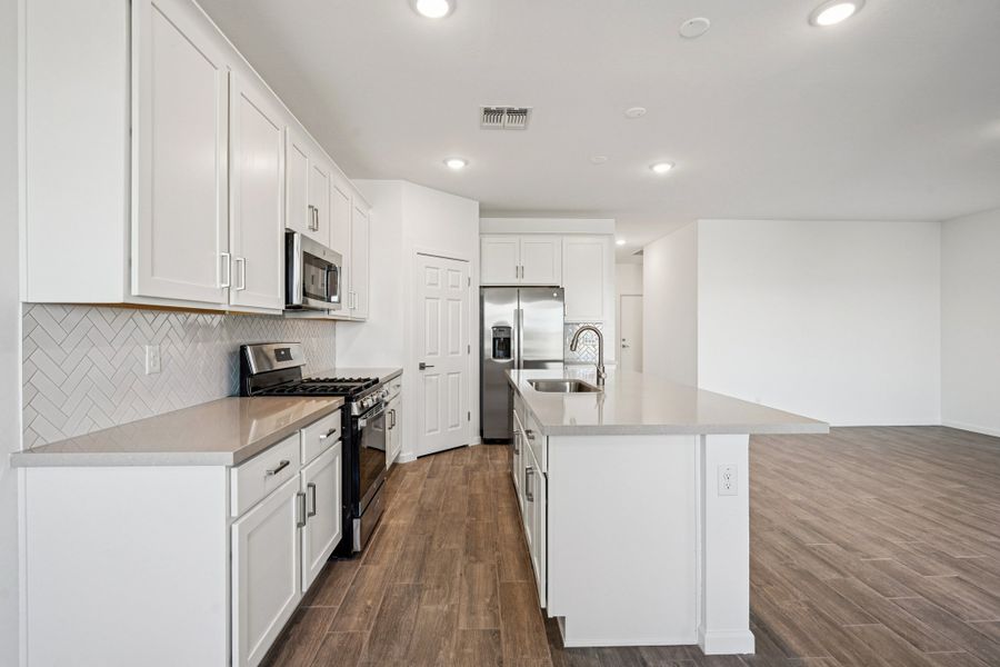 Kitchen featuring the Timeless Collection. Options and finishes may vary by community.