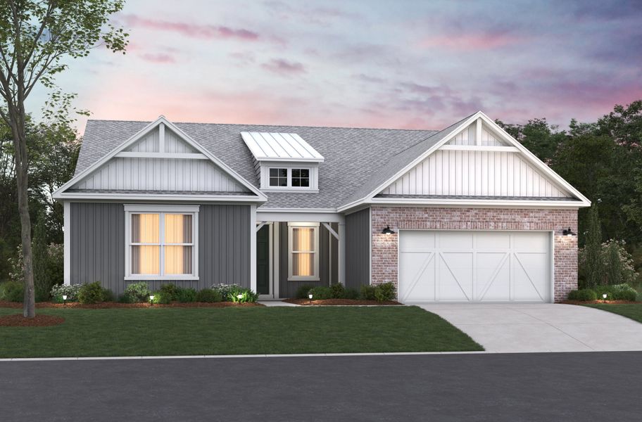 Representative exterior photo of a completed home built from the Reynolds by Beazer Homes in Northbrook, Murrells Inlet, SC (Image 18).