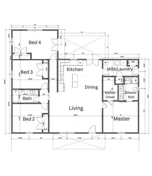2D floor plan layout of this home in , Tallapoosa, GA (Image 4).