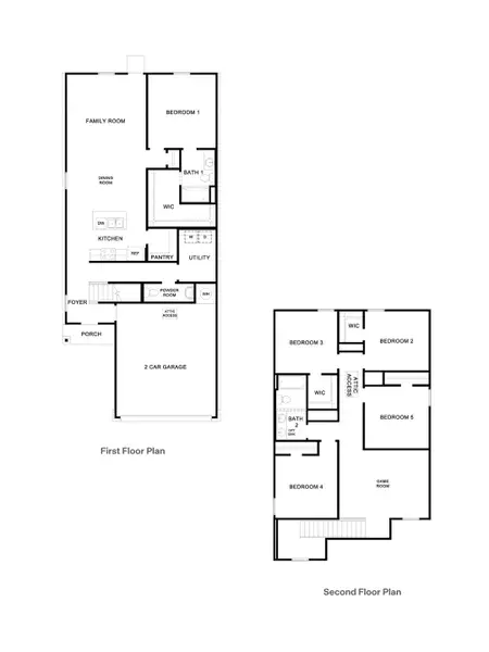 2D floor plan layout for the The Graham by D.R. Horton in Sunset Oaks, Maxwell, TX (Image 3). 2D floor plan layout for the The Graham by D.R. Horton in Sunset Oaks, Maxwell, TX (Image 3).