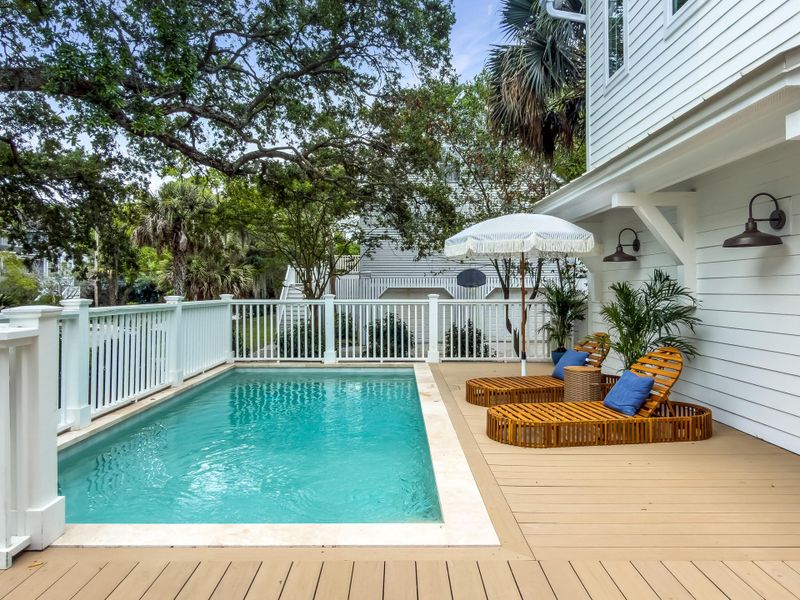 Exterior details and patio area of a home in , Isle Of Palms (Image 41). Exterior details and patio area of a home in , Isle Of Palms (Image 41).