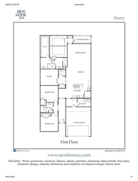 2D floor plan layout of this home in Marvida, Cypress, TX (Image 2). 2D floor plan layout of this home in Marvida, Cypress, TX (Image 2).