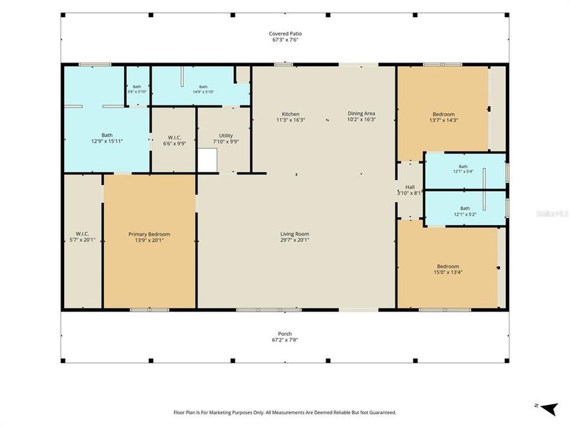 2D floor plan layout of this home in , Dunnellon, FL (Image 3).