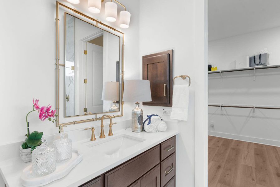 Furnished interior view inside a new home in Enchanted Bluff, Garden Ridge (Image 40).