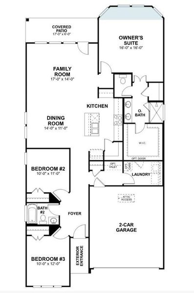 2D floor plan layout of this home in Heritage, Dripping Springs, TX (Image 5).