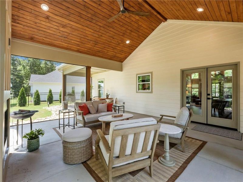 Exterior details and patio area of a home in , Cornelia (Image 25). Exterior details and patio area of a home in , Cornelia (Image 25).