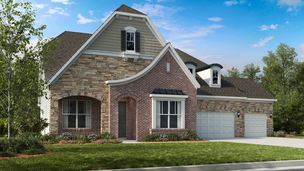Representative exterior photo of a completed home built from the Ashlyn by Taylor Morrison in Allburn, Concord, NC (Image 48). Representative exterior photo of a completed home built from the Ashlyn by Taylor Morrison in Allburn, Concord, NC (Image 48).