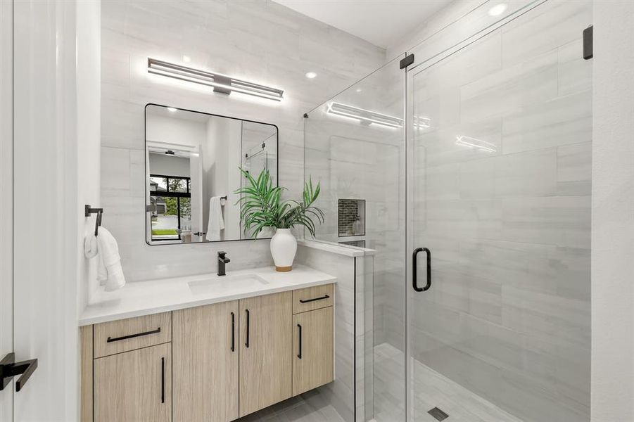 Furnished interior view inside a new home in , Dallas (Image 27).