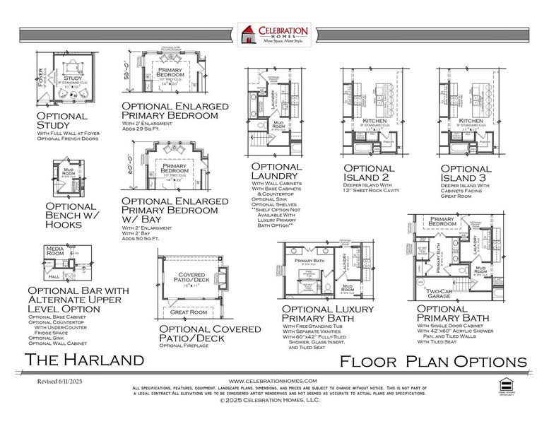 2D floor plan layout for the Harland by Celebration Homes in Annecy, Nolensville, TN (Image 6).