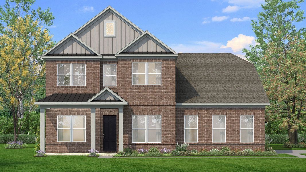 Representative exterior photo of a completed home built from the Elate II by DRB Homes in Northridge Park, Murfreesboro, TN (Image 6).