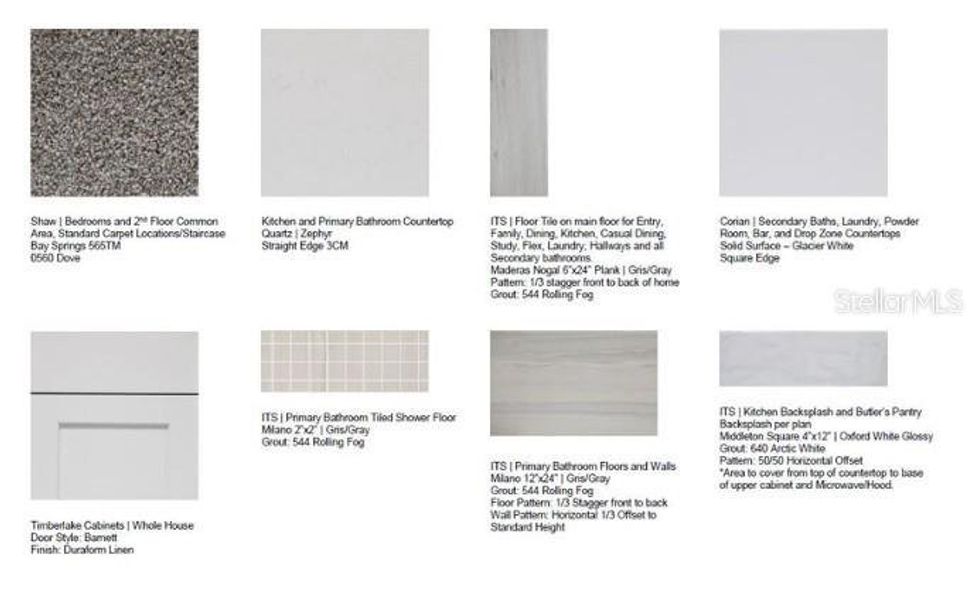 Sample of building materials used in homes in Firethorn, Parrish (Image 14).