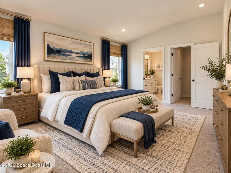 Furnished interior view inside a new home in St. John's Preserve, Palm Bay (Image 13). Furnished interior view inside a new home in St. John's Preserve, Palm Bay (Image 13).