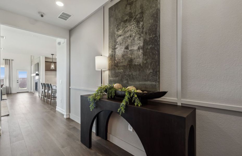 Furnished interior view inside a new home in Pinnacle at Legacy Hills, Celina (Image 8). Furnished interior view inside a new home in Pinnacle at Legacy Hills, Celina (Image 8).
