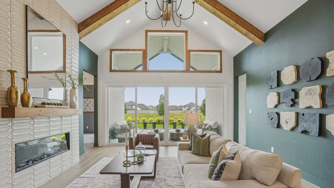 Representative furnished interior of a home built from the Sydney by Chesmar Homes in Westland Ranch, League City (Image 7).