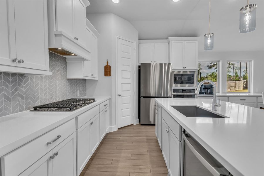 Stainless Steel appliances and walk in pantry