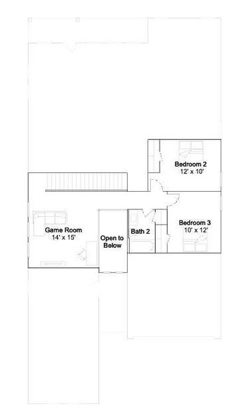 2D floor plan layout of this home in The Trails, New Caney, TX (Image 3).