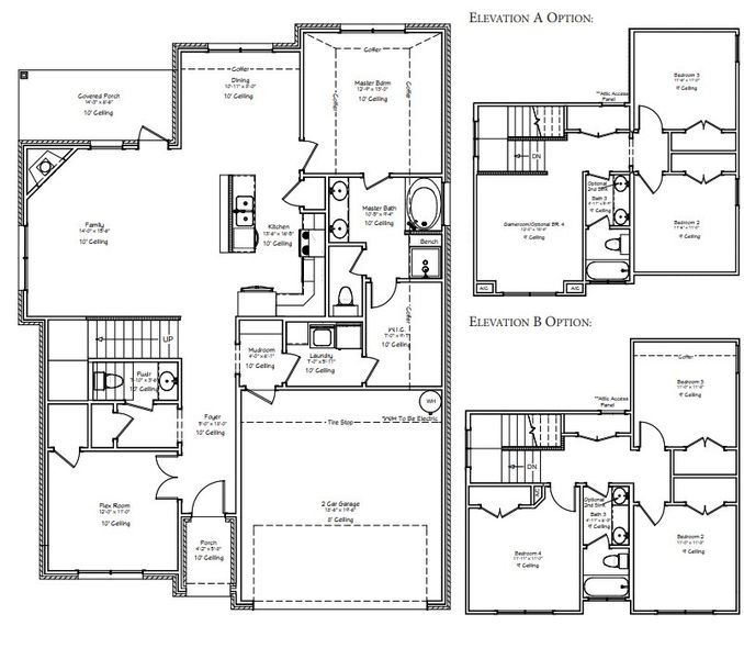 2D floor plan layout for the The Lavender by Avonley Homes in Austin's Colony, Bryan, TX (Image 2). 2D floor plan layout for the The Lavender by Avonley Homes in Austin's Colony, Bryan, TX (Image 2).