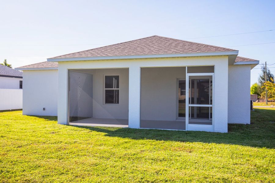 Exterior details and patio area of a home in Cape Coral, Cape Coral (Image 23).