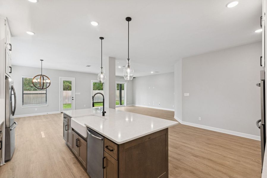 Furnished interior view inside a new home in The Meadows at Imperial Oaks, Conroe (Image 7).