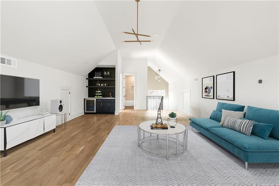 Furnished interior view inside a new home in , Atlanta (Image 11). Furnished interior view inside a new home in , Atlanta (Image 11).