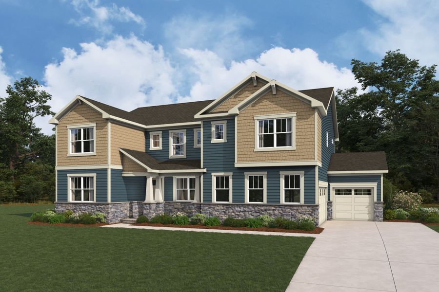 Representative exterior photo of a completed home built from the Lassen by Mattamy Homes in Blair Place, Monroe, NC (Image 1). Representative exterior photo of a completed home built from the Lassen by Mattamy Homes in Blair Place, Monroe, NC (Image 1).