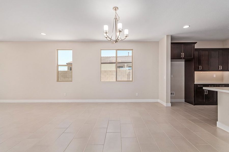 Representative unfurnished interior of a home built from the Zafiro by Taylor Morrison in CantaMia at Estrella 55+, Goodyear (Image 14).