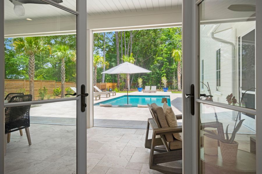 Exterior details and patio area of a home in , Johns Island (Image 35).