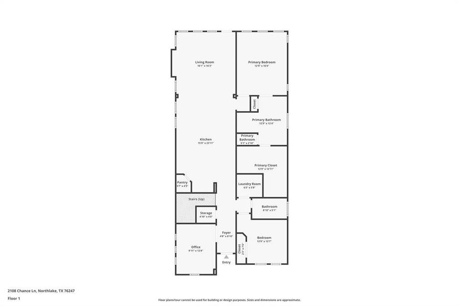 2D floor plan layout of this home in Pecan Square, Northlake, TX (Image 3).