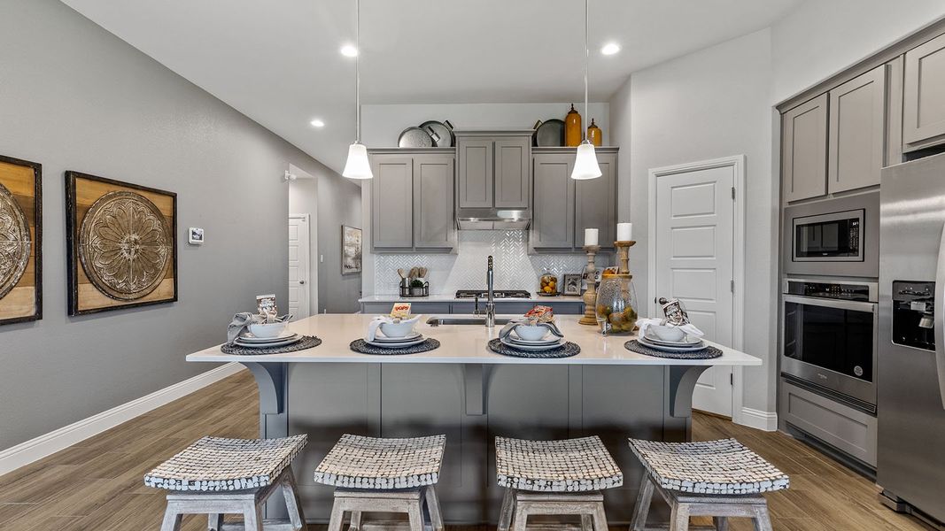 Furnished interior view inside a new home in Eagle Creek, Denton (Image 8). Furnished interior view inside a new home in Eagle Creek, Denton (Image 8).