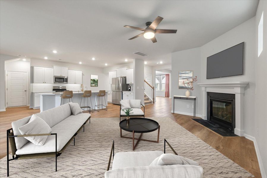 Furnished interior view inside a new home in Sweetgrass at Summers Corner, Summerville (Image 5).