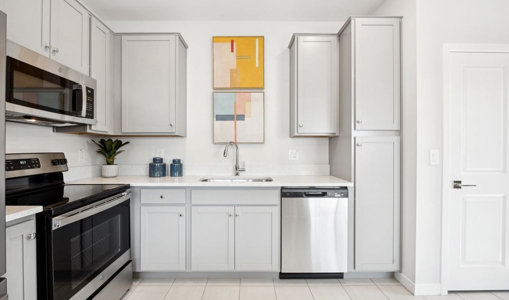 Kitchen with ample cabinet space