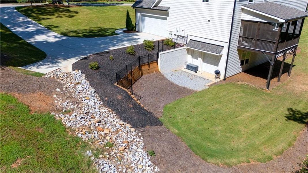 Exterior details and patio area of a home in , Hoschton (Image 42).