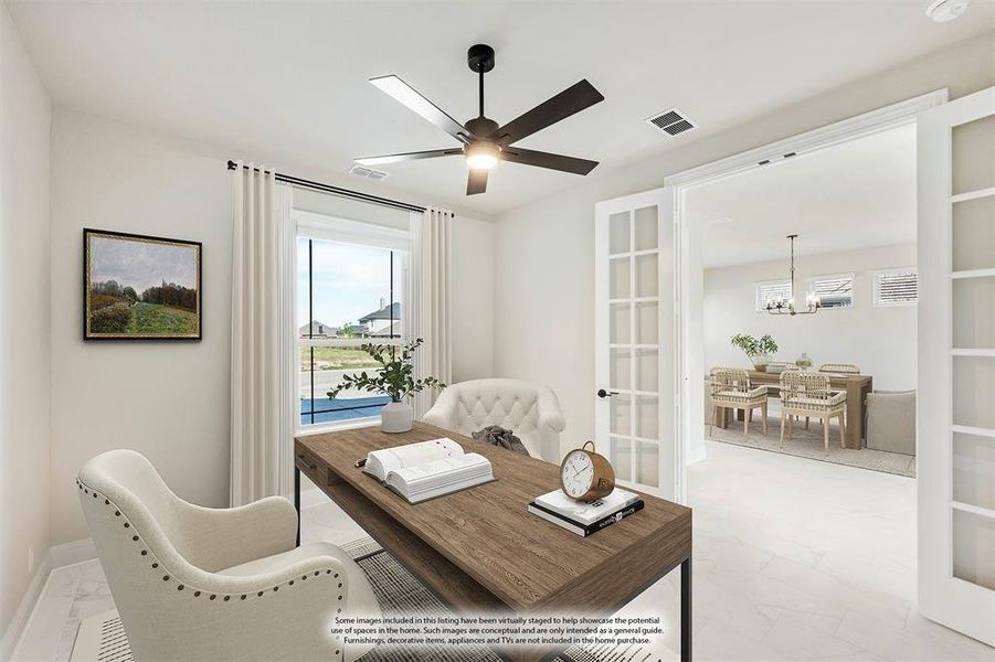 Furnished interior view inside a new home in Ridgepoint, Midlothian (Image 8).