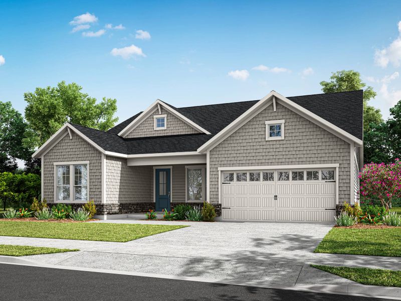 Representative exterior photo of a completed home built from the Aspen Creek by Tri Pointe Homes in Altis At Serenity, Fuquay Varina, NC (Image 19).