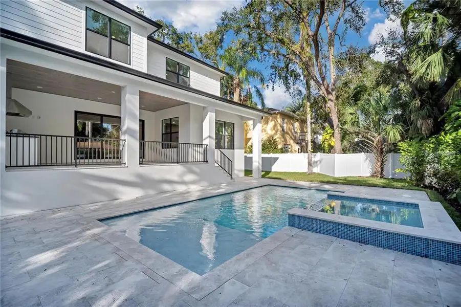 Exterior details and patio area of a home in , Tampa (Image 4). Exterior details and patio area of a home in , Tampa (Image 4).