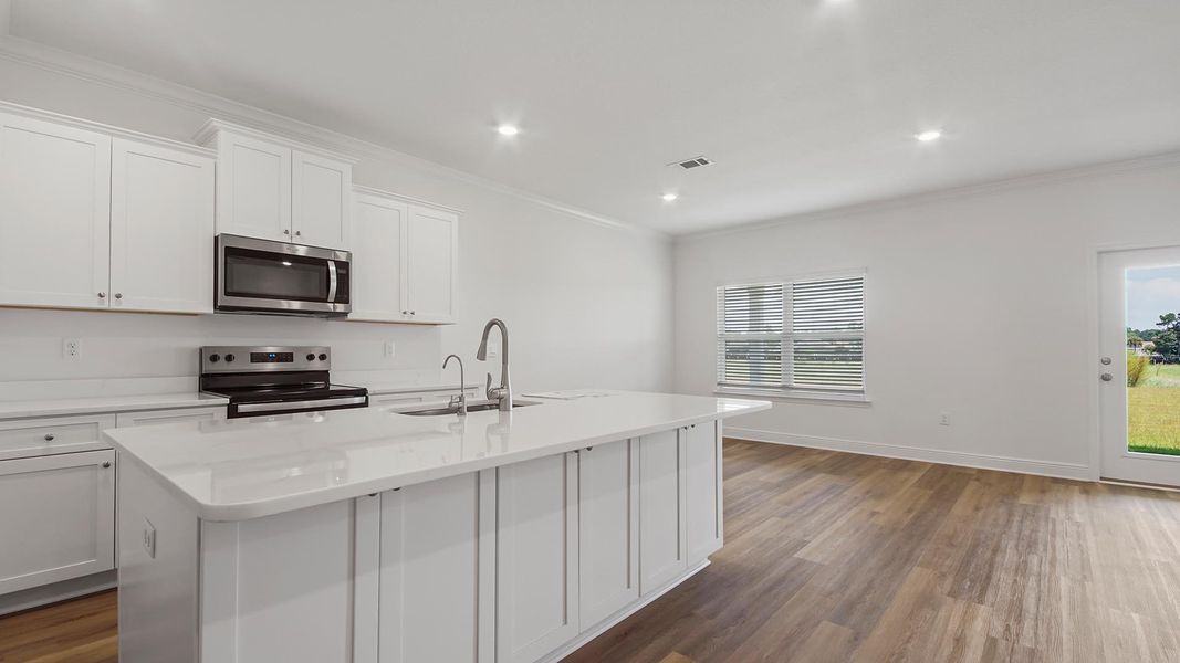 Furnished interior view inside a new home in Caballeros Estates At Hombre, Panama City Beach (Image 5).
