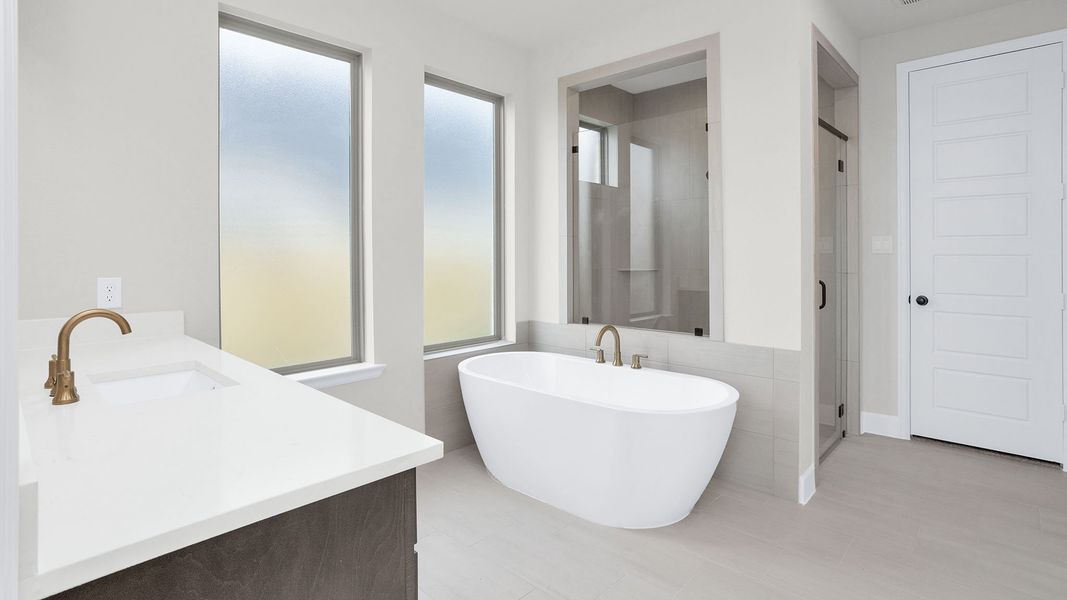 Furnished interior view inside a new home in Legacy Prairie at Katy Court, Katy (Image 8).