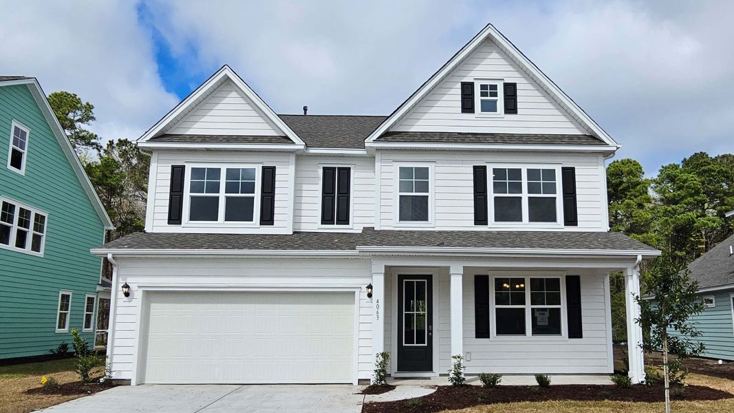 Representative exterior photo of a completed home built from the Harbor Oak by D.R. Horton in The Preserve at Shaftesbury Glen, Conway, SC (Image 2).