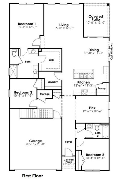2D floor plan layout of this home in Livingston Woods, Irmo, SC (Image 2). 2D floor plan layout of this home in Livingston Woods, Irmo, SC (Image 2).