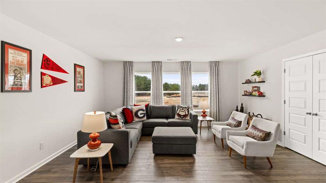 Furnished interior view inside a new home in Heritage Pointe, Senoia (Image 38). Furnished interior view inside a new home in Heritage Pointe, Senoia (Image 38).