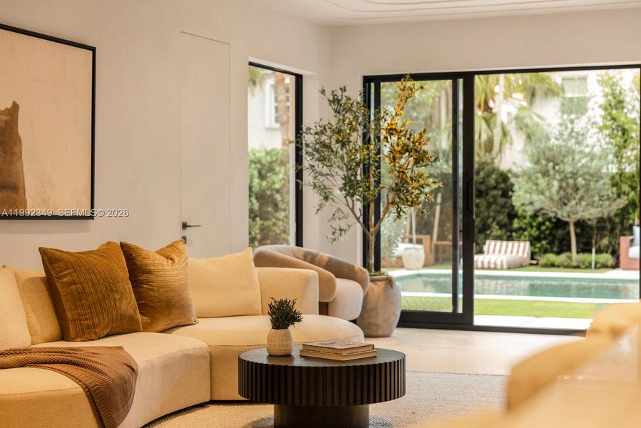 Furnished interior view inside a new home in , Miami Beach (Image 7). Furnished interior view inside a new home in , Miami Beach (Image 7).