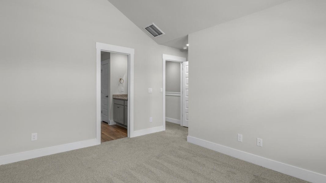 Representative unfurnished interior of a home built from the CARDINAL by D.R. Horton in Indigo Preserve Townhomes, Leland (Image 20).