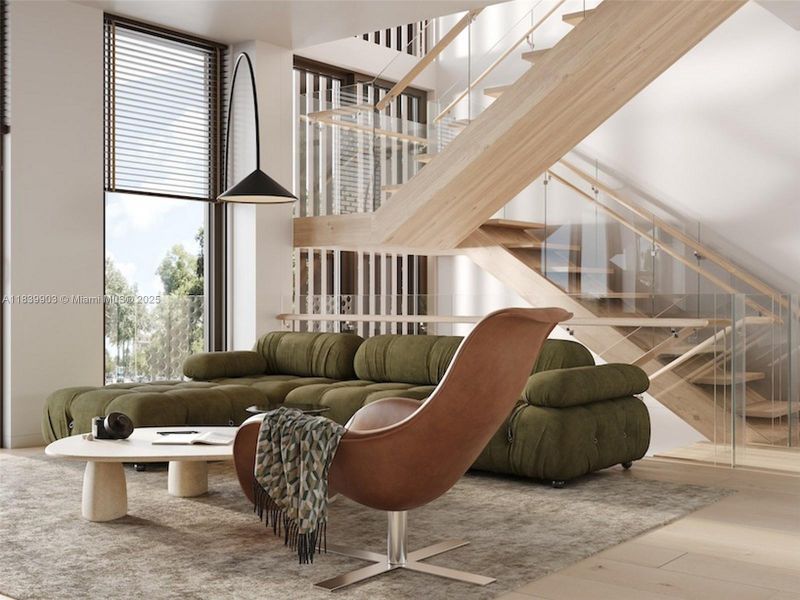 Furnished interior view inside a new home in , Miami Beach (Image 14).