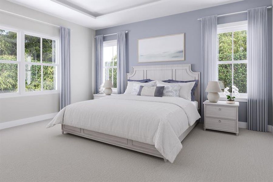 Representative furnished interior of a home built from the Caledonia by Ryan Homes in Lost Tree Preserve, Vero Beach (Image 3).