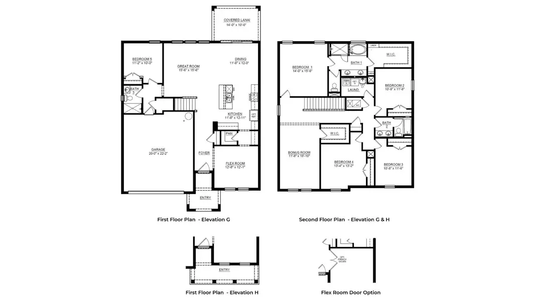 2D floor plan layout for the Hemingway by D.R. Horton in Seaire, Parrish, FL (Image 3).