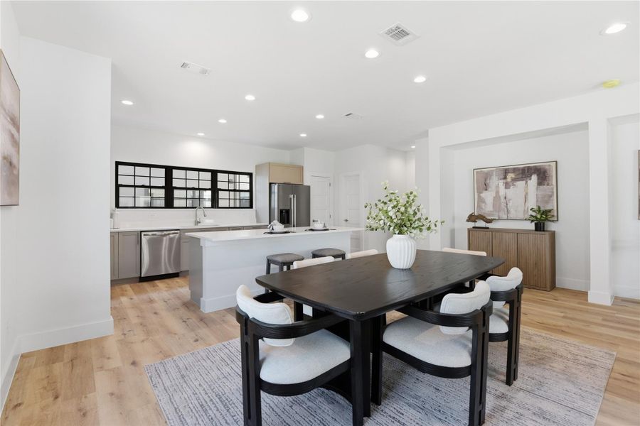 Kitchen and dining area.