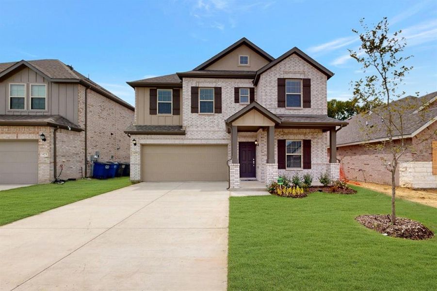 Front exterior of a new home in Forest Park, Princeton, TX, highlighting curb appeal (Image 18). Front exterior of a new home in Forest Park, Princeton, TX, highlighting curb appeal (Image 18).