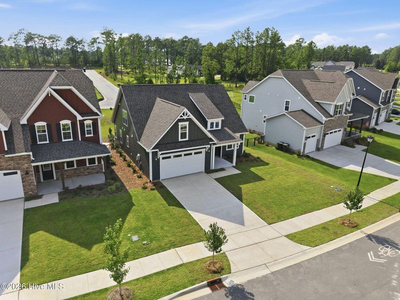 Front exterior of a new home in Legacy Lakes, Aberdeen, NC, highlighting curb appeal (Image 19).