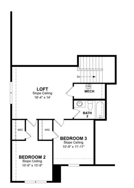 2D floor plan layout of this home in Brookville Estates, Forney, TX (Image 3).