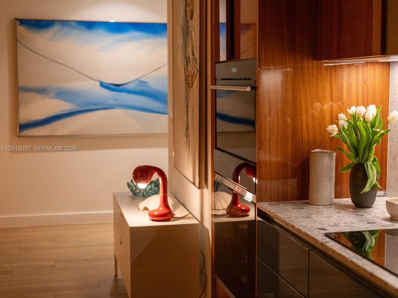 Furnished interior view inside a new home in , Miami (Image 10).